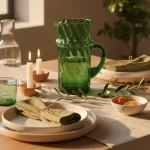 carafe striee en verre beldi