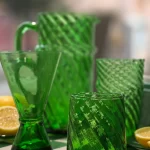 carafe striee en verre beldi