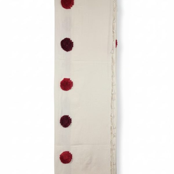 Couvre-lit Asilah grenade “pompons ”